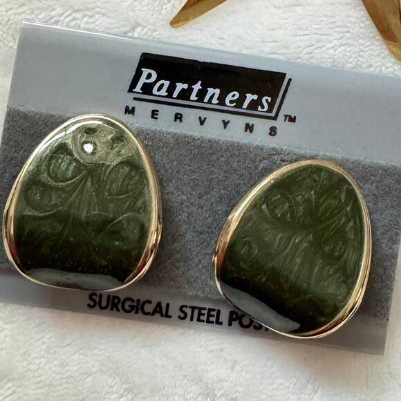 Bundle of 3 Pairs 80s Fashion Pierced Earrings Lerner, Edgar Berebi and Mervyns - Picture 5 of 12